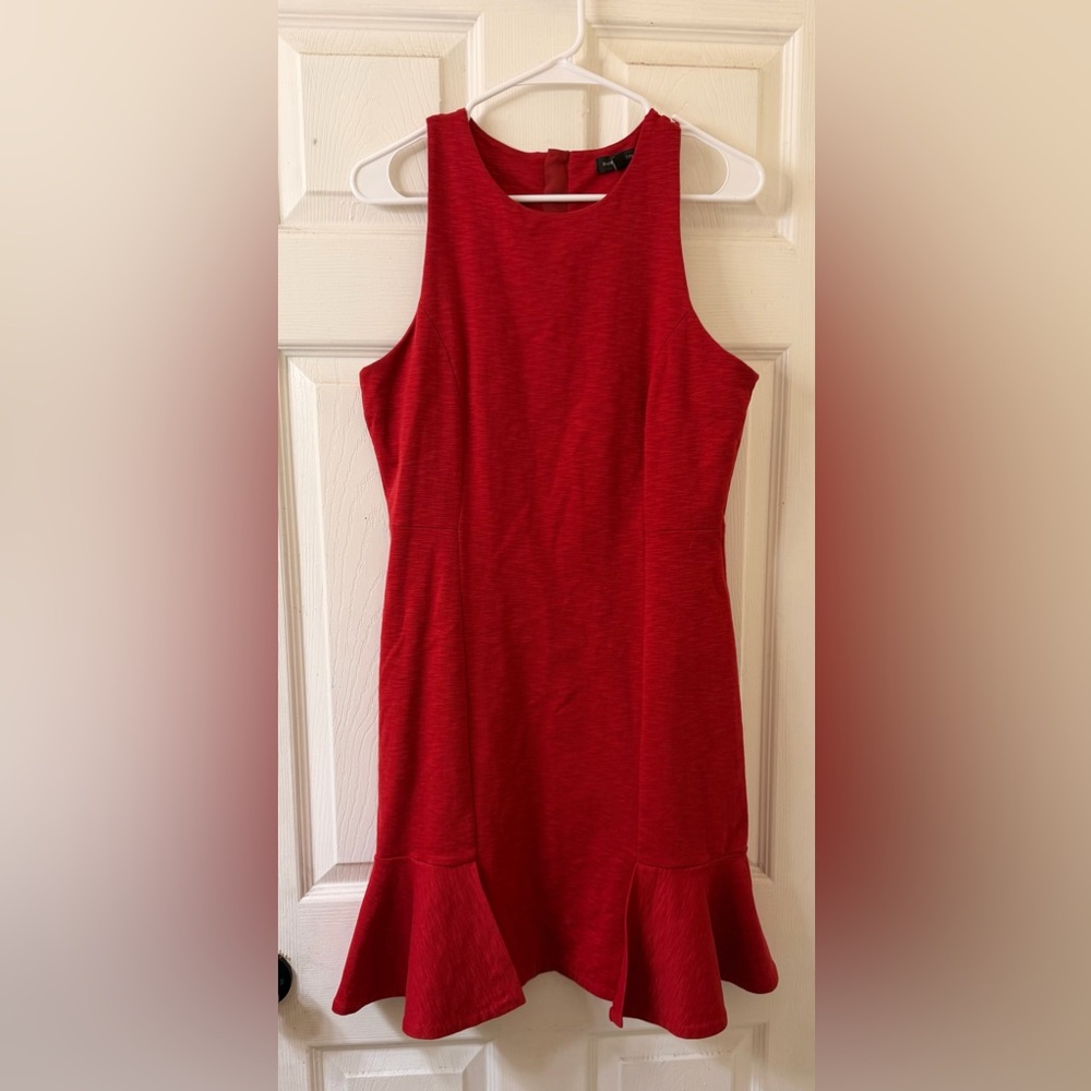 Banana Republic Red Sleeveless Fit & Flare Dress